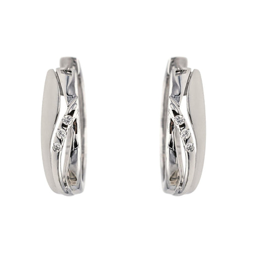 Boucles d'oreilles Boucles d'oreilles Créoles Or blanc Diamant 58 Facettes 3876022CN