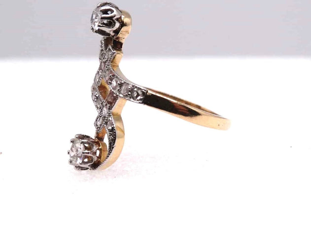 Bague 52 Bague ancienne or et diamants 58 Facettes 12941
