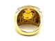 Bague 52 BVLGARI. Collection "Pyramide", bague 2 ors 18K et citrine 58 Facettes