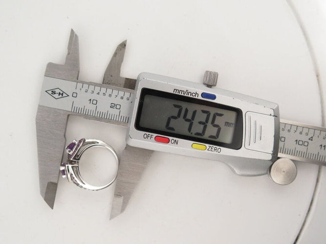 Bague 52 bague MAUBOUSSIN subtile dualite t52 amethyste diamants or blanc 18k 58 Facettes 267691