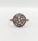 Bague cible antique or 18k diamants taille roses (circa 1920) 58 Facettes A06337