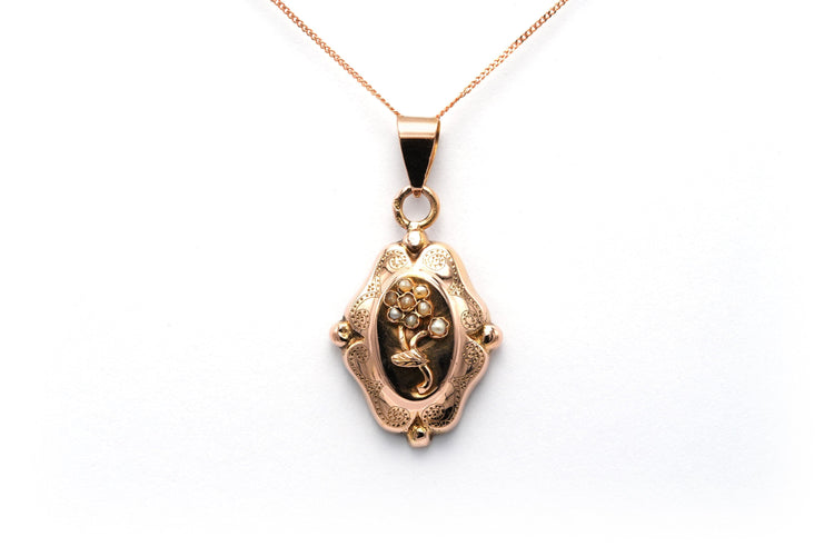 Pendentif Pendentif Napoléon III en or jaune 18 carats serti de perles 58 Facettes 22753