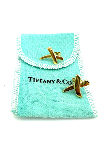 Boucles d'oreilles TIFFANY & CO. Collection "Paloma's graffiti", boucles d'oreilles or jaune 18K 58 Facettes