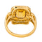 Bague 53 Bague Or jaune Citrine, Diamant 58 Facettes 4445903CN