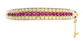 Bracelet La majesté des rubis victoriens : un bracelet antique 58 Facettes 21273-0596