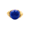 Bague 51 Bague or jaune et cabochon de lapis-lazuli. 58 Facettes 34694