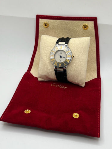 Montre Cartier 21 Must de Cartier 35 mm / Boucle deployante 58 Facettes