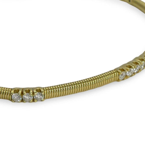 Bracelet Bracelet or jaune 18K et diamants 58 Facettes 00055901