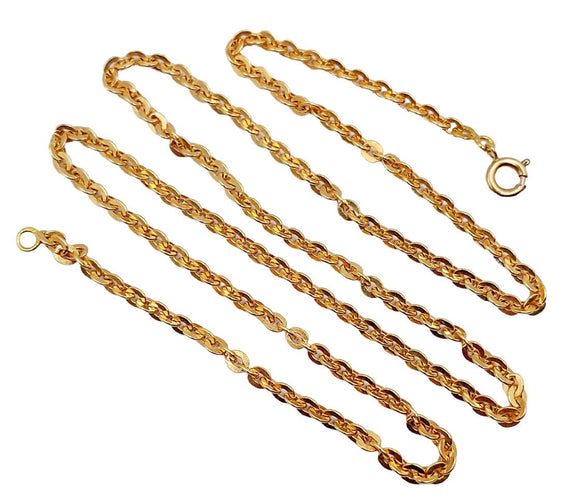 Collier Chaine antique or rose mailles 58 Facettes B01008