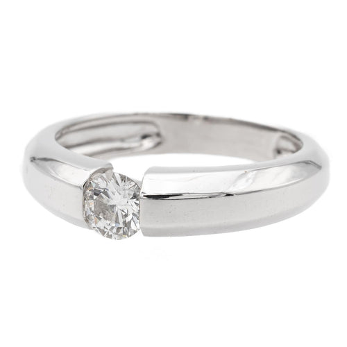 Bague 48 Bague Solitaire Or blanc Diamant 58 Facettes 876345CD