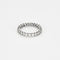 Bague 53 Alliance or blanc et diamants 58 Facettes ROM1135