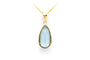 Pendentif Pendentif contemporain en or jaune 18 carats sertie d'une aigue marine 58 Facettes 22480
