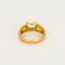 Bague 54 Bague jonc en or jaune, aigue marine 58 Facettes REU0901