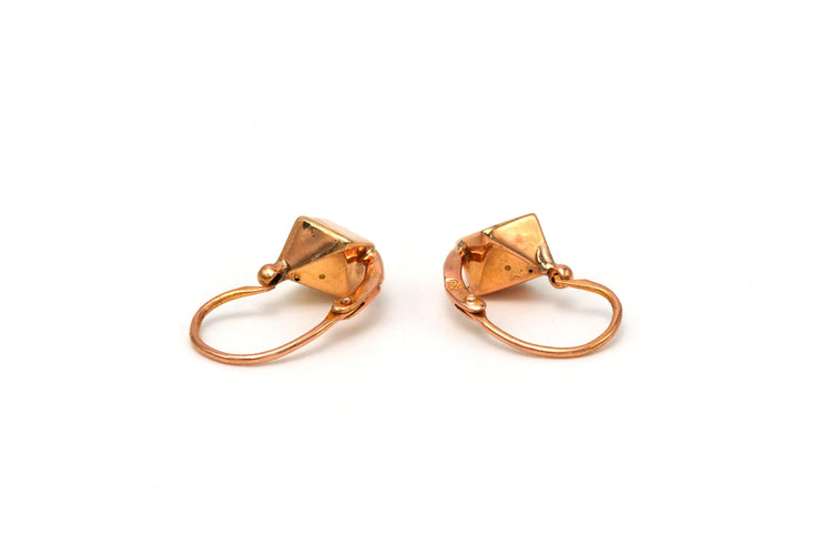 Boucles d'oreilles Boucles d'oreilles Contemporaines en or rose 58 Facettes B374