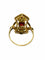 Antique yellow gold ring with garnets and diamonds 