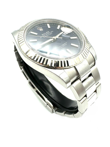 Montre ROLEX - Collection "Datejust 41mm", montre acier et or blanc (full set) 58 Facettes