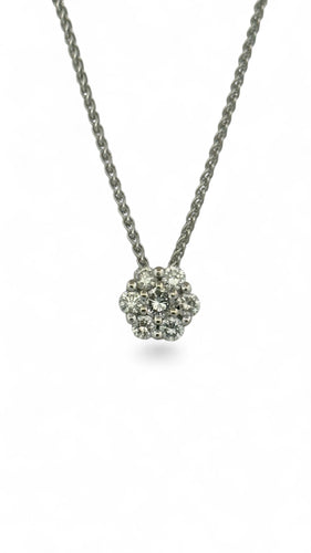 18-carat white gold necklace with diamond pendant Daisy 