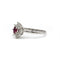 Bague 54 Marguerite - Or blanc, rubis et diamants 58 Facettes 1133