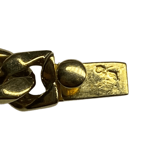 Bracelet CARTIER PARIS VINTAGE - BRACELET GOURMETTE OR JAUNE MEDAILLON CROIX 58 Facettes