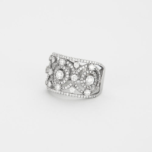 Bague Bague or blanc diamants 58 Facettes LP32