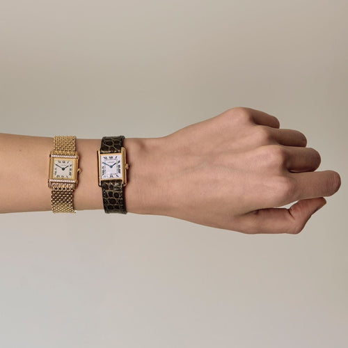 Montre CARTIER - Tank Chinoise - Montre or jaune et diamants 58 Facettes LBV3