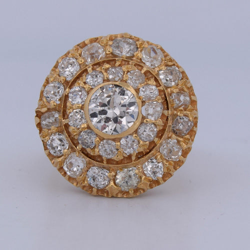 Prsten 54 Anello viktorijanski - Prsten od žutog zlata 18 kt i dijamanata 58 Facettes AN556