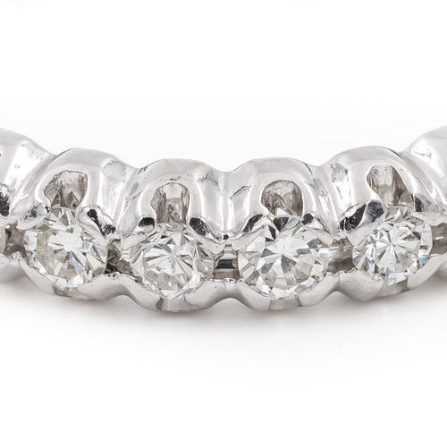 Bague 53 Bague Alliance Or blanc Diamant 58 Facettes 2282971CN