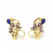 Boucles d'oreilles Lapis Lazuli, Émail et Diamants 58 Facettes D361033JC