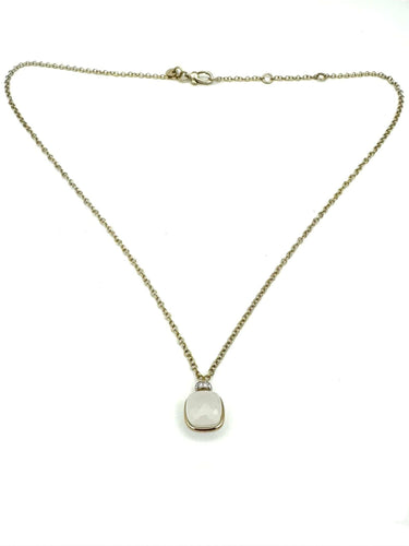 Collier POMELLATO. Collection "Nudo Petit", collier en or, quartz et diamants 58 Facettes