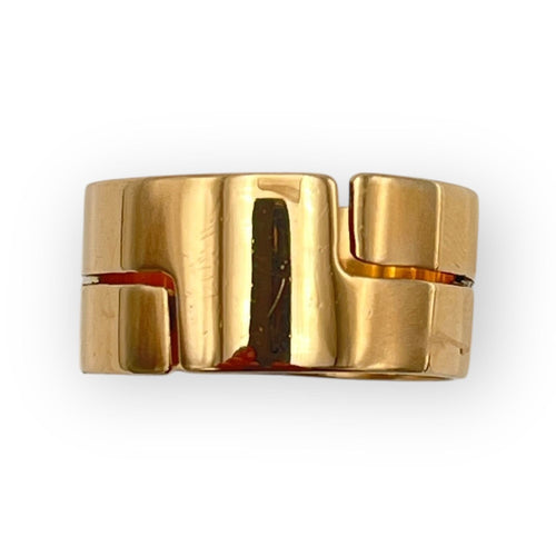 Bague 63 Bague anneau géométrique en or jaune 750 (18k) 58 Facettes 149061657