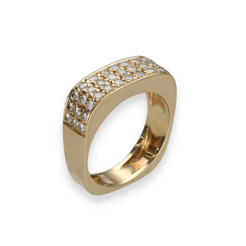 Bague 50 Bague Or Jaune 18k – 0,50 ct de Diamants Brillants – Taille 50 58 Facettes FB10991