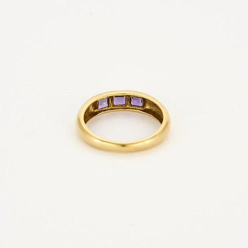 Bague 52 Bague en or jaune et grenats 58 Facettes THI0382