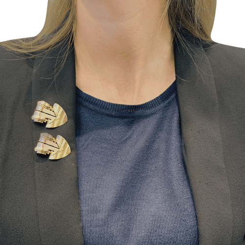 Clips vintage Tiffany & Co., or jaune, or rose. 58 Facettes 34597