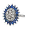 Bague 58 Bague Pompadour  Or blanc Saphir, Diamant 58 Facettes 4553830CN
