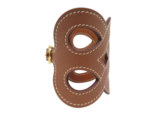 Bracelet bracelet HERMES manchette entrelacs cuir swift h081205cc37t2 16-17cm 58 Facettes 266719