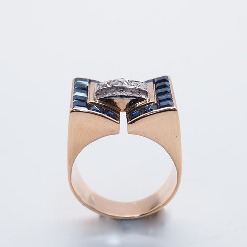 Bague 58.5 Bague Tank diamants 1940 58 Facettes 4845