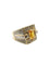 Bague 49 Bague Saphir jaune et Diamants sur or jaune 58 Facettes