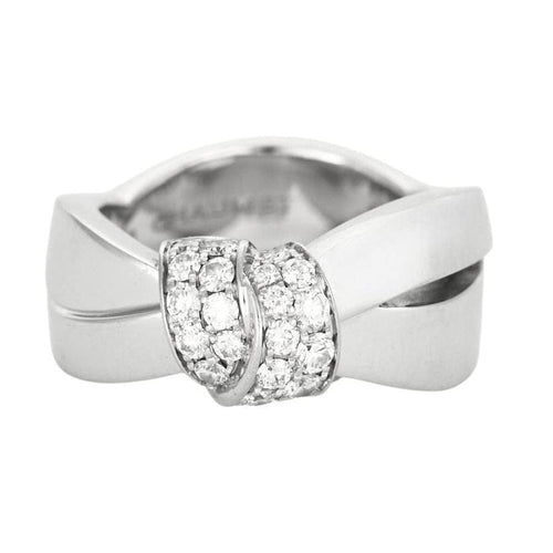 Bague 53 CHAUMET - Bague Liens Séduction en or blanc et diamants 58 Facettes