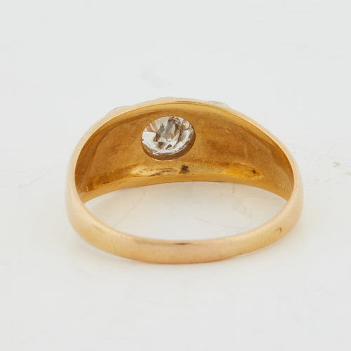 Bague 61 Bague or jaune et diamant taille ancienne 58 Facettes RÉF 12112/08