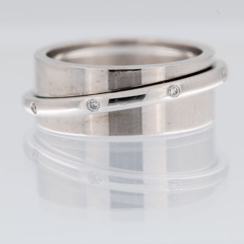 Bague 52.5 DINH VAN - Bague Eternité cinétique diamants 58 Facettes