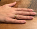 Bague 55 Alliance femme large en or rose 18 carats Napoléon III 58 Facettes