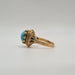 Bague 60 Bague or jaune sertie d’une turquoise 58 Facettes