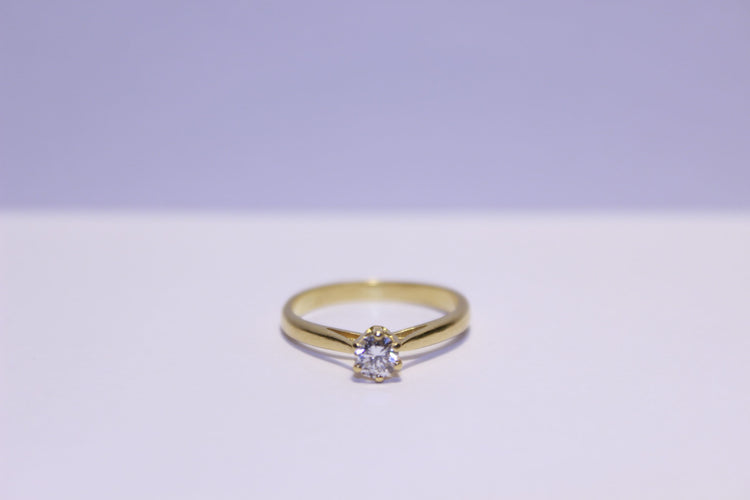 Bague 48 Bague solitaire Diamant 0.26ct 58 Facettes