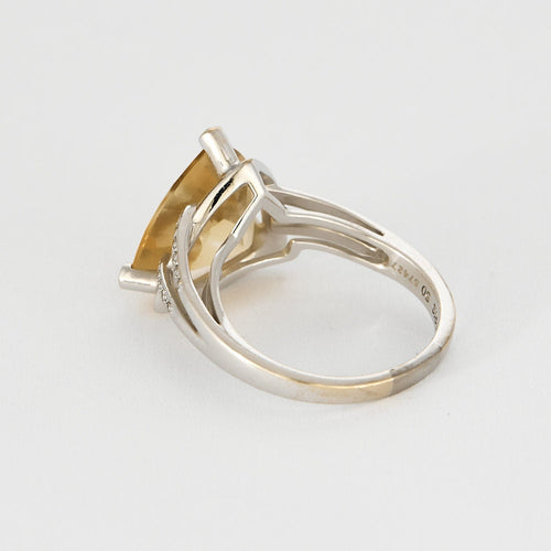 Bague 55 Mauboussin - Mes couleurs à toi - Bague en or blanc et citrine, diamants 58 Facettes B250492