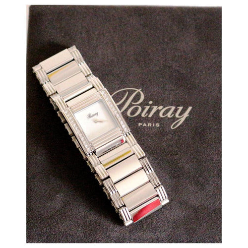 Montre POIRAY - Montre Ma Première Manchette Acier Et Diamants 58 Facettes 284