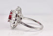 Bague 54 Bague or blanc, magnifique rubis 2,24 carats non chauffé et diamants 58 Facettes AB417