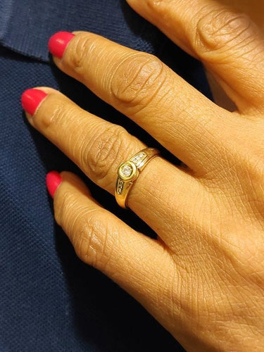 Bague 53 Bague style solitaire diamant 58 Facettes 093901