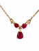 Collier Collier or jaune, diamants et rubis poires 58 Facettes