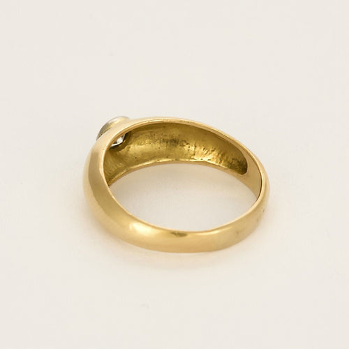 Prsten od žutog zlata, belog zlata i dijamanta 