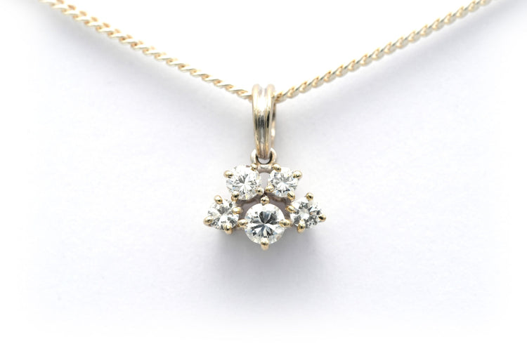 Pendentif Pendentif or blanc diamants 58 Facettes B279